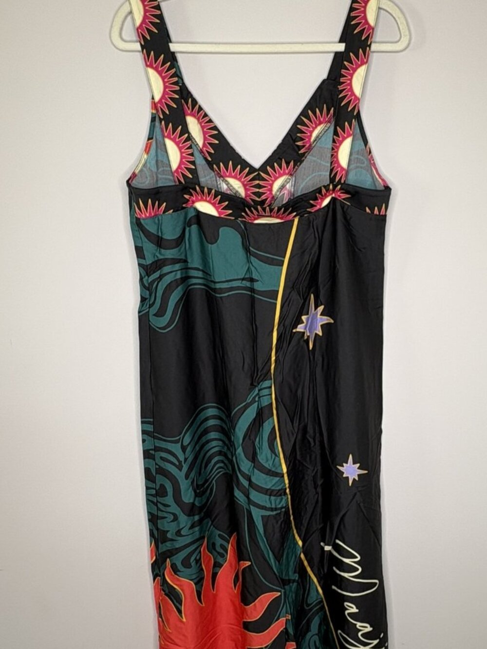 Maaji Flamingo Lowry Cover Up Maxi Dress – Black Tropical Print – Size Large - Picture 2 of 14